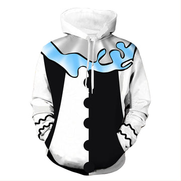 Halloween Chip Baskets Cosplay Sudadera Estampada con Capucha para Adultos Unisex